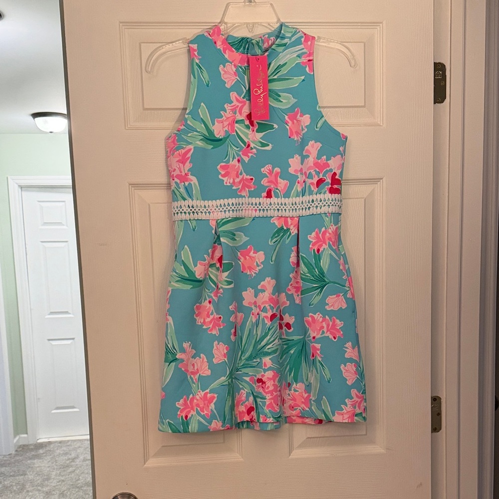 Lilly Pulitzer Pink and Green Floral Dress